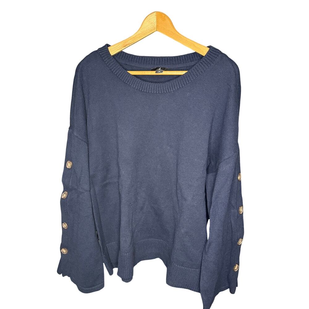 J Jason Wu Women's Sweater with Button Detail on Bell Sleeve Size XL